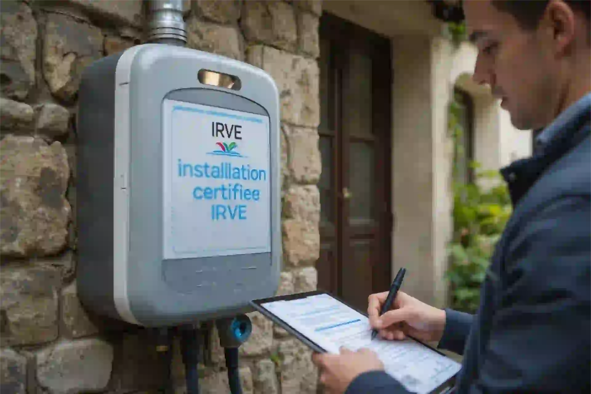 Installation borne de recharge à Levie